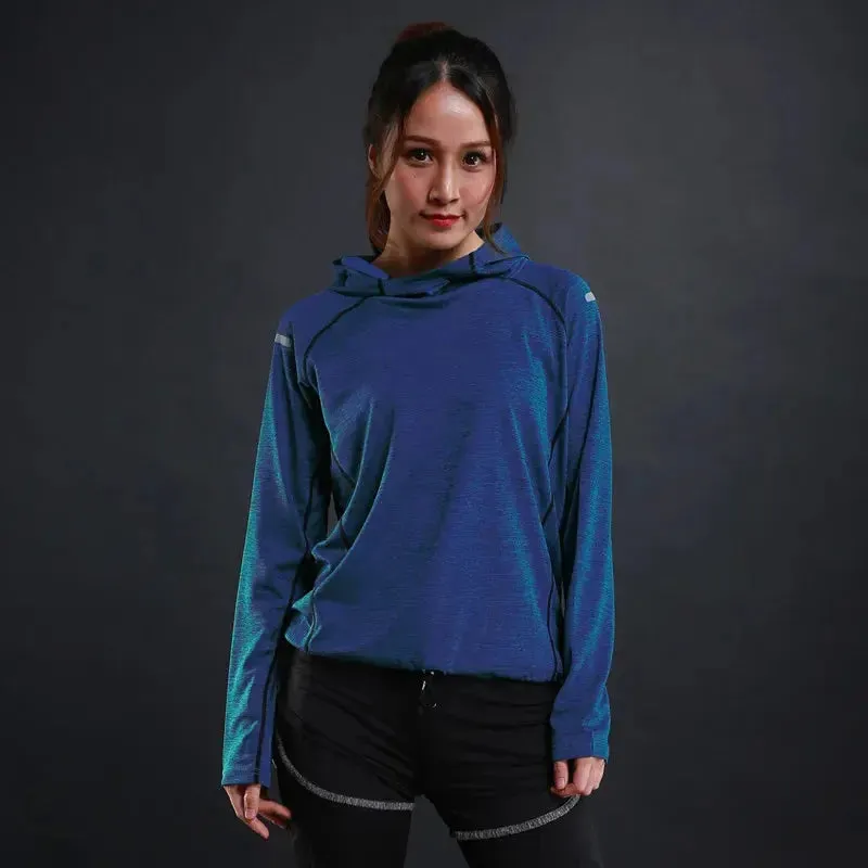 Women's Jacket Hoodies Long Sleeve T-shirts Running Training Clothes Quick Dry Breathable Sports T Shirt For Women