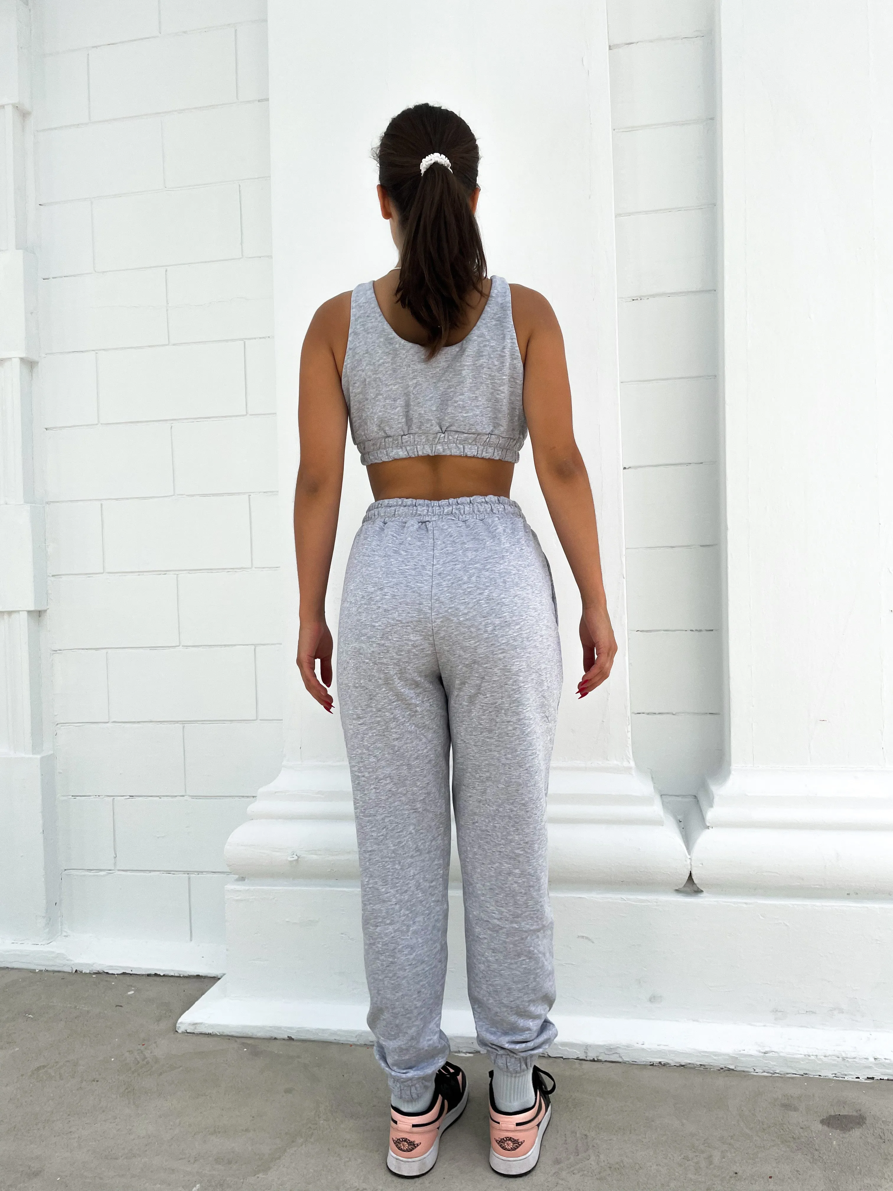 Women's Lightweight High Waisted Joggers - Heather Grey