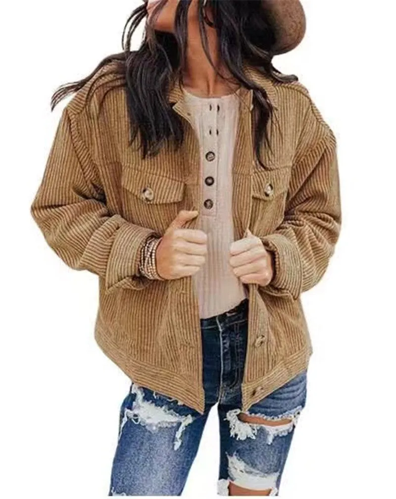 Women's Sporty Button Up Thick Jacket