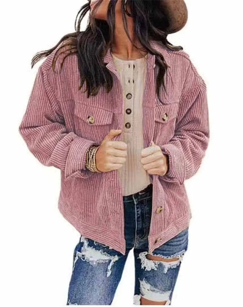 Women's Sporty Button Up Thick Jacket