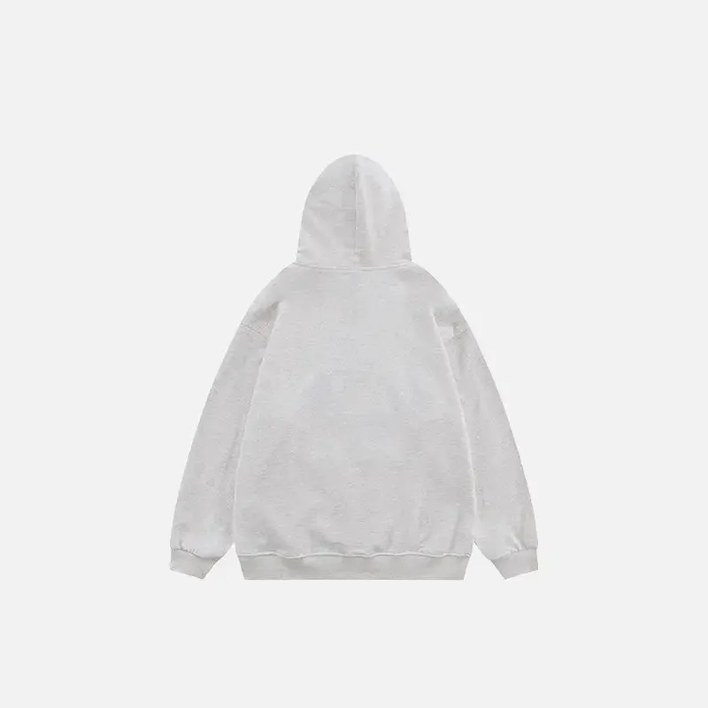 Y2K Star Letters Embroidered Hoodie for 2000s Fashion Fans