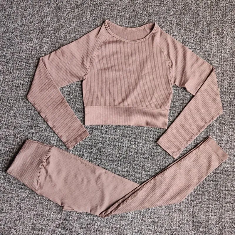 Yoga Set Workout Clothes Athletic Wear Sports Gym Leggings