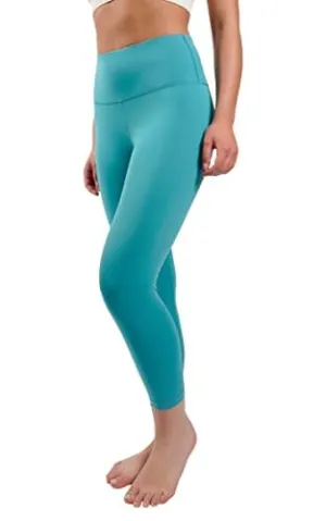 Yogalicious High Waist Ultra Soft Lightweight Capris - Green Slate Blue Lux