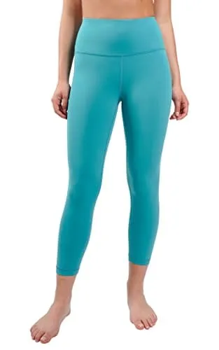 Yogalicious High Waist Ultra Soft Lightweight Capris - Green Slate Blue Lux