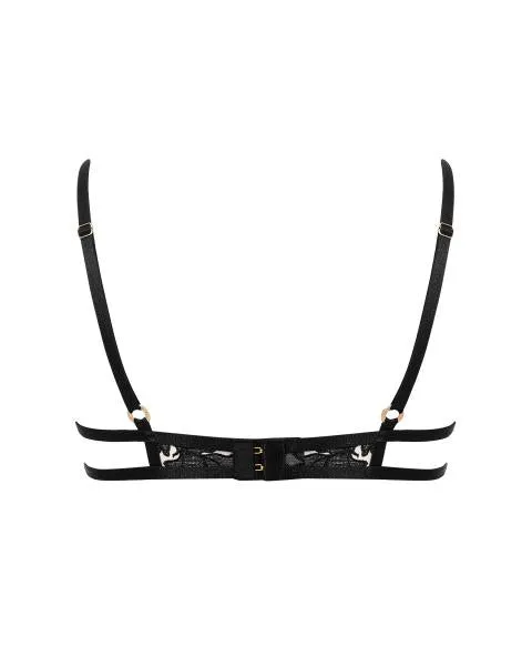Yvette Wired Bra - Black/Sheer -