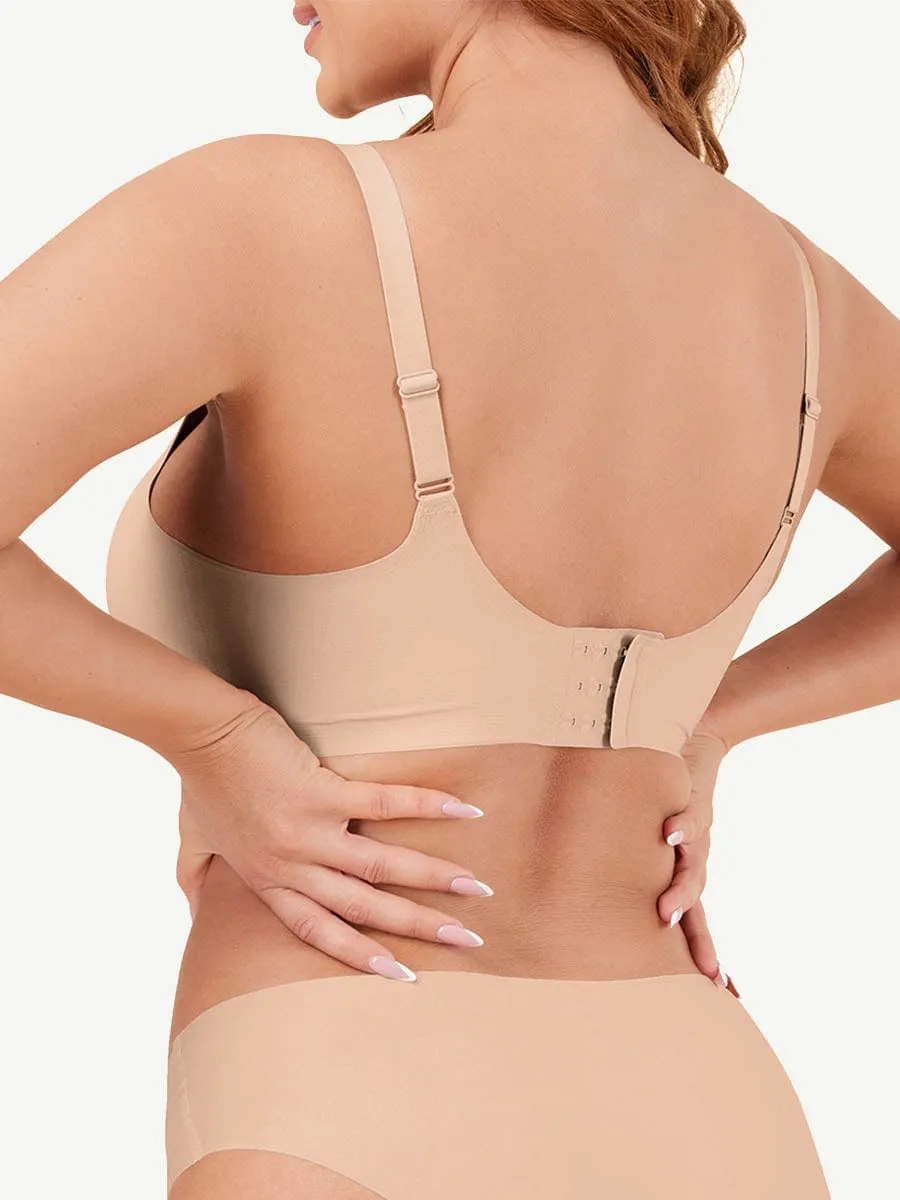 ZX-B-2pc Sexy Seamless Underwear with Shapewear Incorporated Push Up BRA