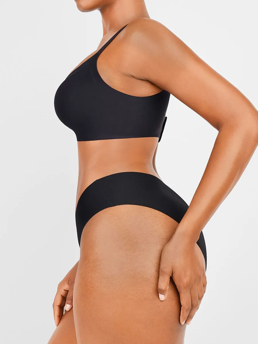 ZX-B-2pc Sexy Seamless Underwear with Shapewear Incorporated Push Up BRA